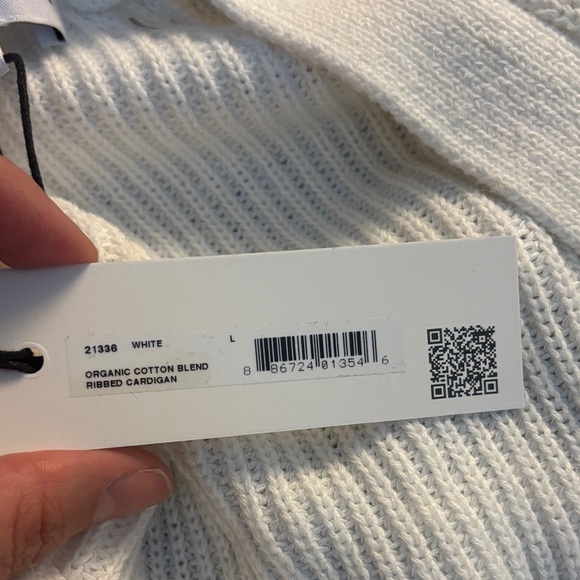 White + Warren Ivory Button-Up Cardigan - Picture 7 of 9